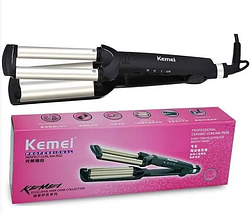 Потрійна плойка Kemei Km-2022, фото 5