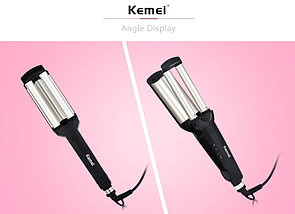 Потрійна плойка Kemei Km-2022, фото 4