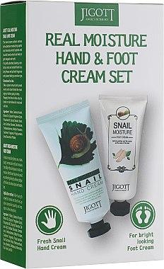 Набір кремів з равликом Jigott Real Moisture Hand and Foot Cream Set