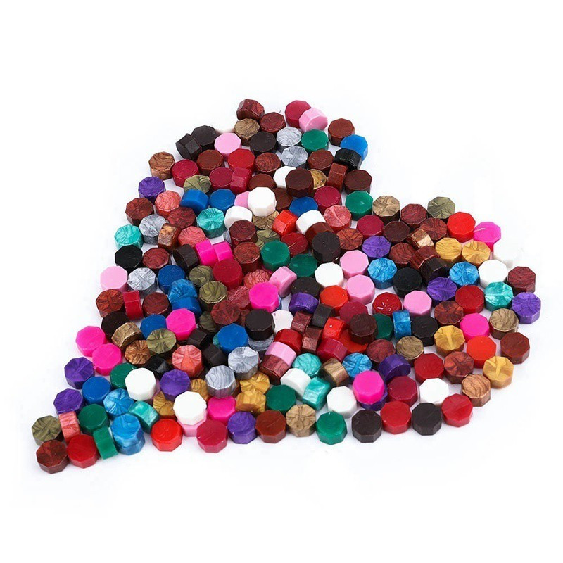 Віск для сургучної печатки, сургуч таблетка 8.5х5мм, різнобарвний, 50г, фото 1