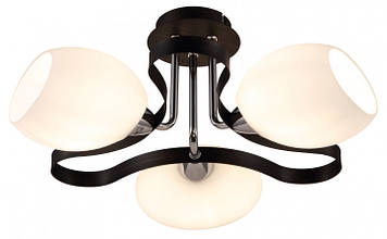 Люстра на три лампи в бронзі INL-9210C-13 Antigue brass & Walnut