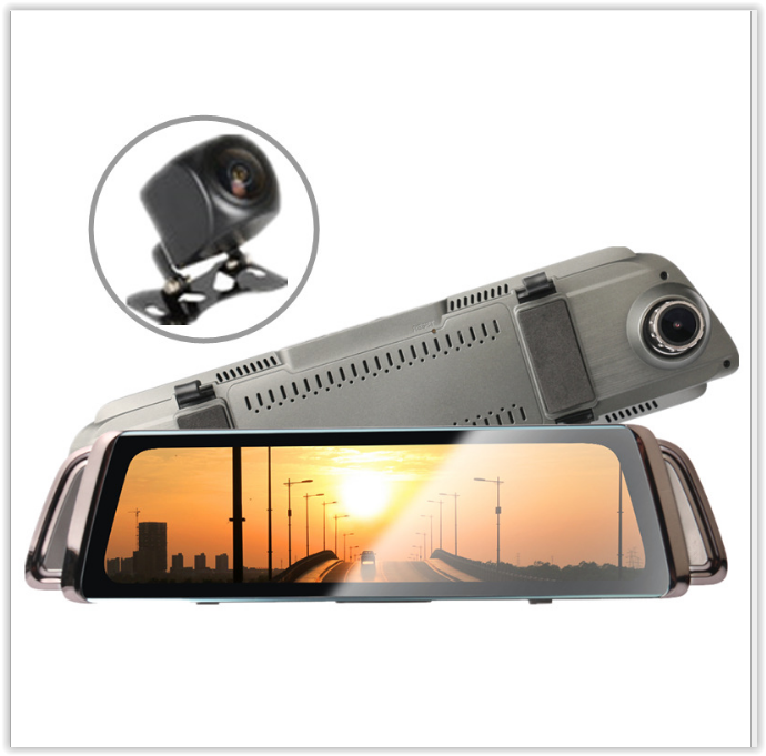 Відео реєстратор дзеркало Vehicle D900 Великий сенсорний дисплей 9,66 D IPS дисплей! Дві камери