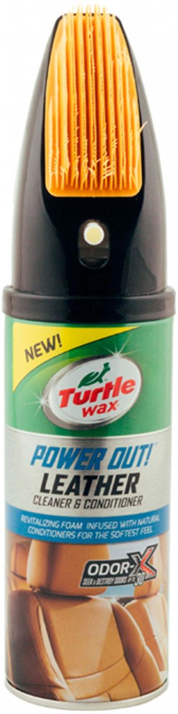 Очиститель-кондиционер кожи Odor-X со щеткой Turtle Wax Leather Cleaner 400 мл - фото 1 - id-p1220408858