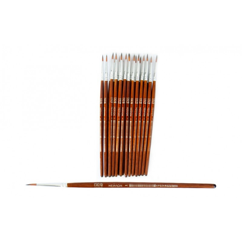 Пензлик для малювання (пензель) нейлон круглий "Neo Line" № 1 /2201-CHNR/ (25/250/5000), фото 1