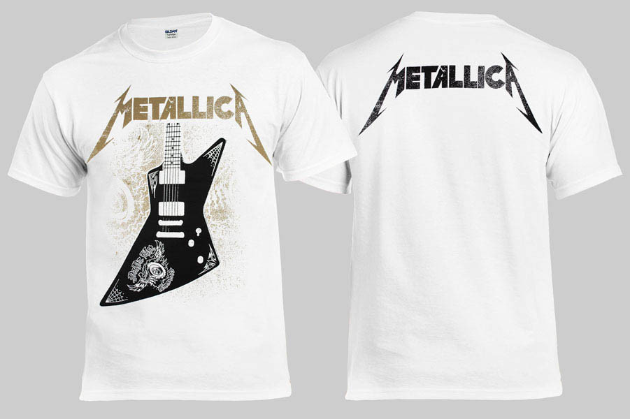 Футболка METALLICA Papa Het guitar біла