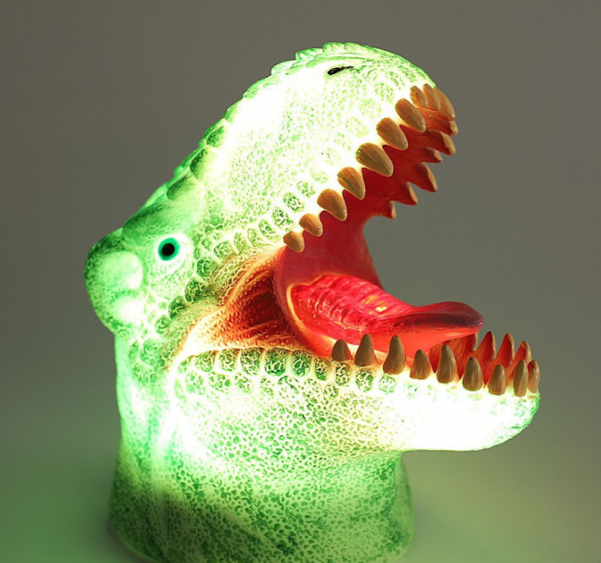 Силіконовий нічник T-Rex 7 кольорів оригінальний подарунок прикольний