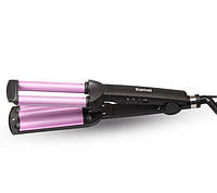 Плойка потрійна Kemei Km-2022, фото 3