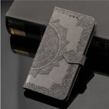 Чохол Vintage для Huawei Y6 2019 книжка з візитницею Сірий