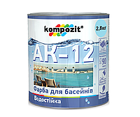 Краска для бассейна KOMPOZIT АК-12 2,8кг