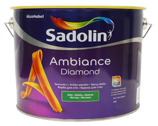 Матова латексна фарба SADOLIN AMBIANCE DIAMOND білий, 10л, фото 2