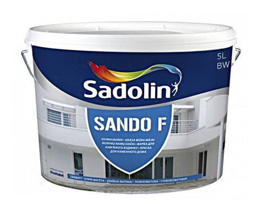 Латексна водоемульсійна фарба SADOLIN SANDO F біла, 5л, фото 2