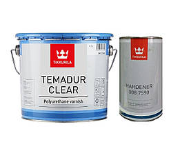 Зносостійкий Лак TIKKURILA TEMADUR CLEAR поліуретановий , 4,5+1,5 л