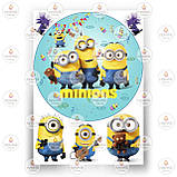 Друк їстівного фото — Вафельний папір — Міньйони No1, фото 2