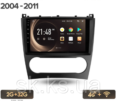 Junsun 4G Android магнітола для Mercedes Benz C-Class C Class W203 W209 C180 C200 CL203 C209 A209 2004 - 2011 2ГБ ОЗУ + 32 + 4G