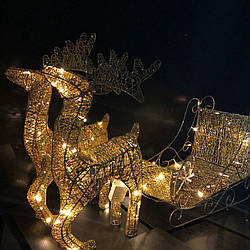 Набір Новорічні олені з каретою