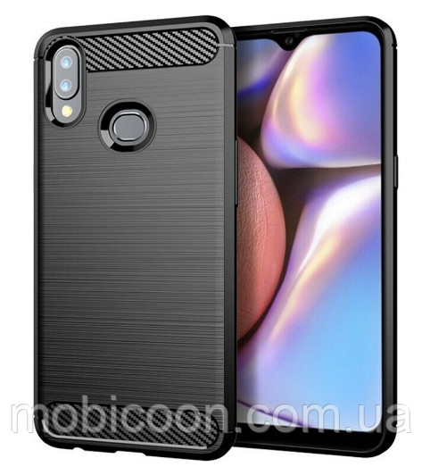 Чохол силіконовий Carbon для Samsung Galaxy A10s A107 чорний (самунг а10с)
