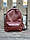 Рюкзак жіночий для міста з екошкіри бордовий, фото 6