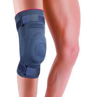 Эластичный бандаж для колена с силиконовой накладкой, гибкими пружинами и стабилизирующими ремешками Genucare Comfort C plus