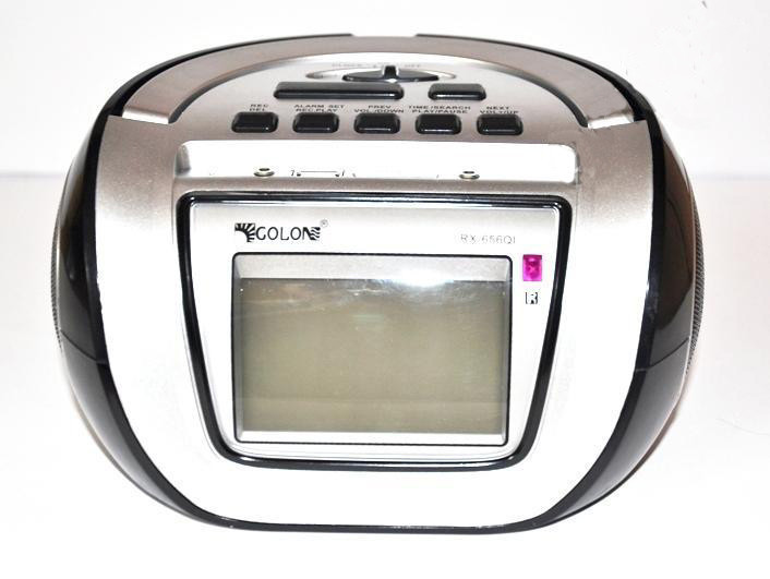 Бумбокс колонка караоке часы MP3 Golon RX 656Q Black (3288) - фото 2 - id-p1220487850