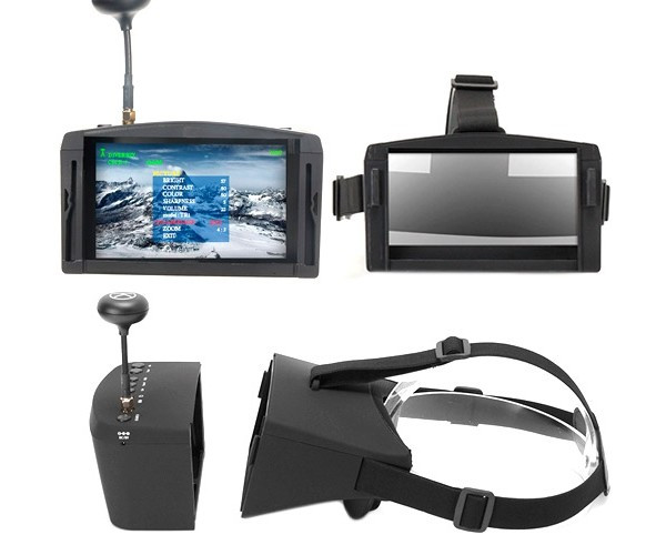 Купить FPV видео шлем очки 5.8G 40CH RaceBand 5; 800x480 Eachine EV800 ...