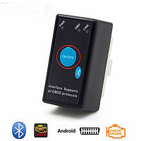 ELM327 V1.5 Bluetooth (PIC18F25K80) діагностичний адаптер OBD2 з кнопкою