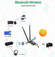 EDUP PCI-E Bluetooth 5.0 WiFi 6 3000Mbps PCI-E WiFi Intel AX200 WiFi-адаптер Беспроводной #100021-2