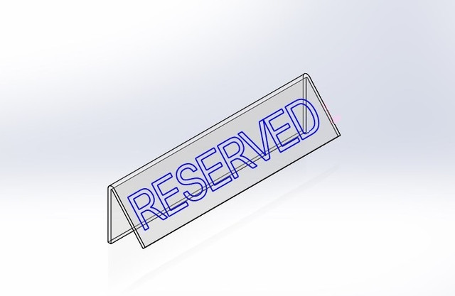 Табличка RESERVED