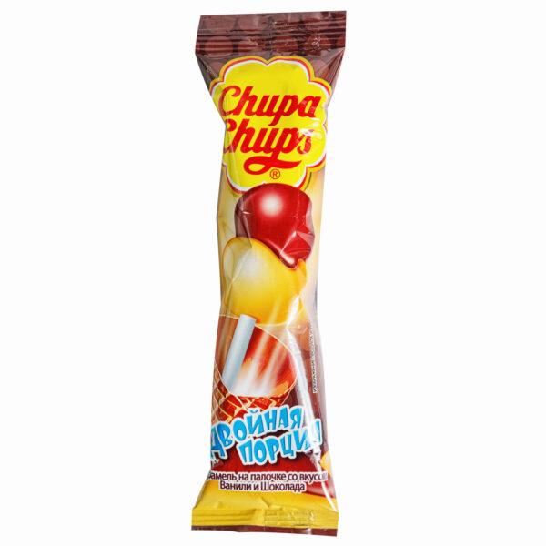 Карамель Chupa Chups Подвійна порція Ваніль і Шоколад, фото 1