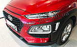 Хром накладки на фари Hyundai Kona 2017- (Autoclover D879), фото 3