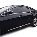 Дефлектори вікон із хром смугою (вітровики) Hyundai Grandeur 2011-2015 6 шт.(D956) Auto Clover, фото 7