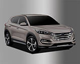 Хром решітки радіатора Hyundai Tucson 2015-2018 (Autoclover C749), фото 2