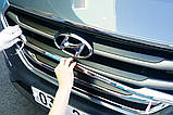 Хром решітки радіатора Hyundai Tucson 2015-2018 (Autoclover C749), фото 4