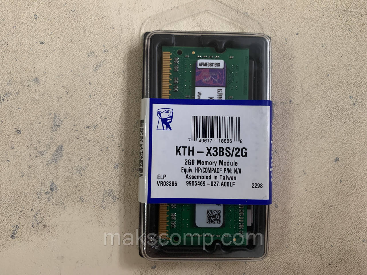 Пам'ять Kingston 2Gb So-DIMM PC3-10600S DDR3 1333MHz 1.5v new