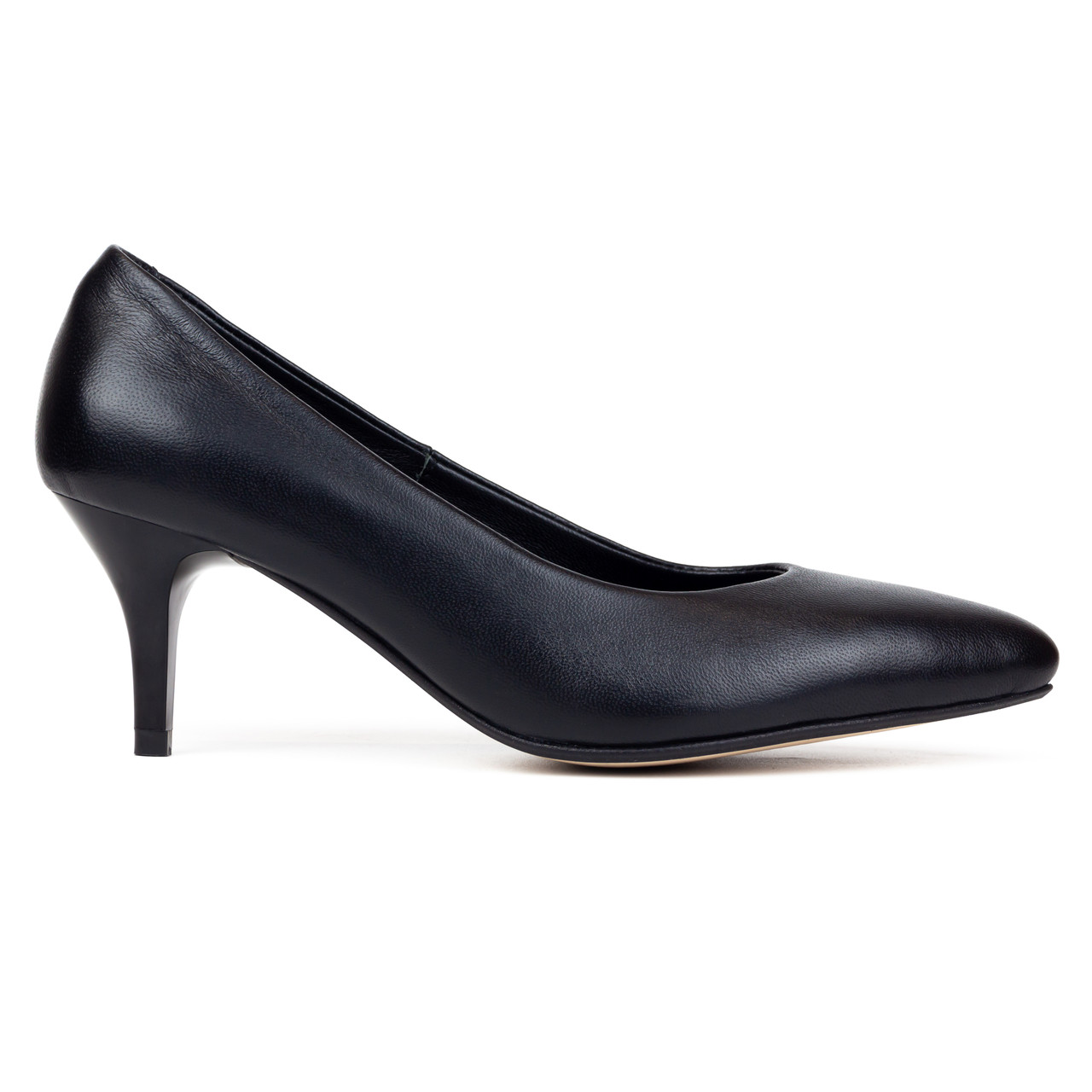 Класичні туфлі шкіряні 38-й  розмір Woman's heel чорні з загостреним носком на шпильці