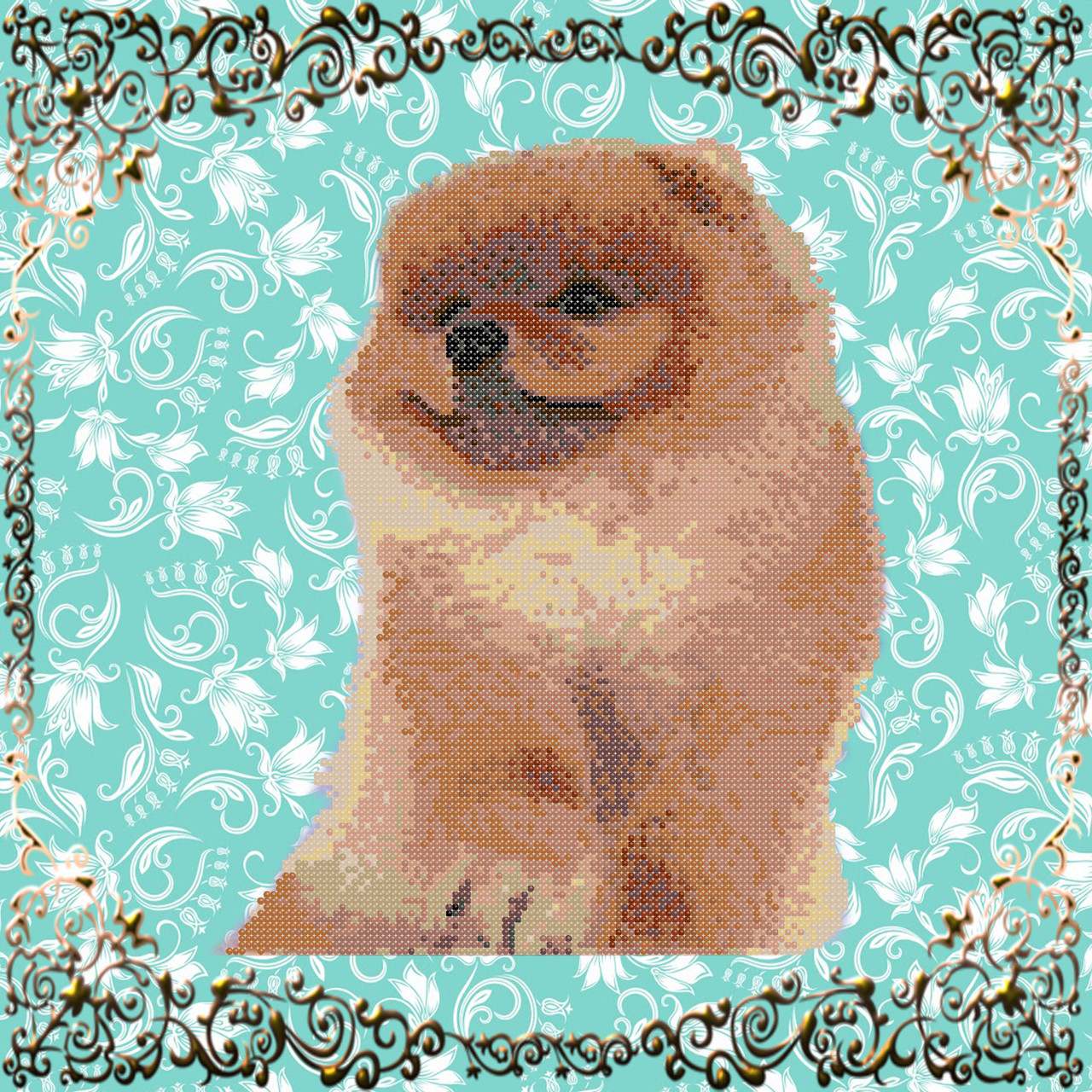 Королівський шпіц. Схема вишивки бісером, фото 1