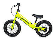 Беговел дитячий Scale Sports 12" Салатовий колір (Надувні колеса, Ручна гальма на заднє колесо), фото 3