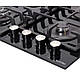 Газова варильна поверхня Ventolux HSF640-T3G CEST (BK), чорне скло, з турбо конфоркою, газ контроль, фото 4