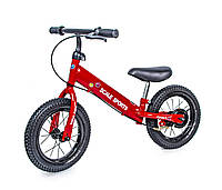 Беговел детский Scale Sports 12" Красный цвет (Надувные колеса, Ручной тормоз на заднее колесо)