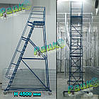 Сходи металеві складські Н 2500 мм, драбина для складських стелажів, фото 6