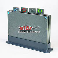 Набір обробних дощок 4шт. 29х20см пластикових сірого кольору Maestro MR-1787G