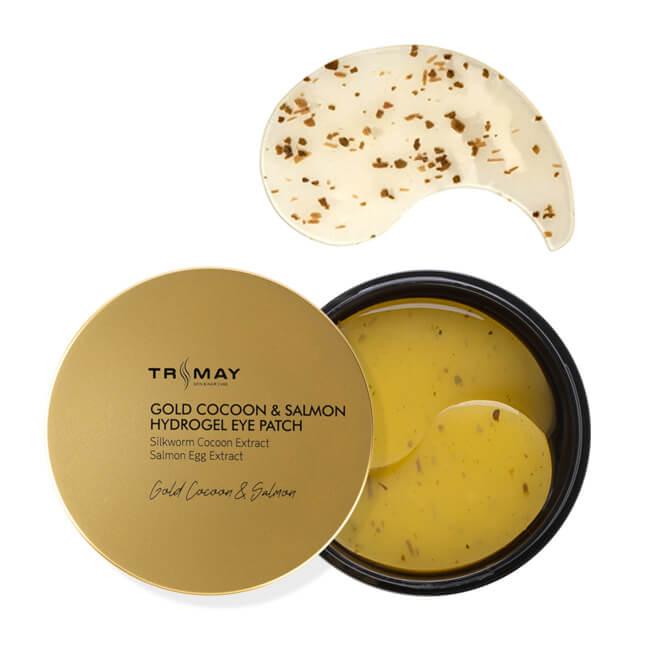 Патчі для повік з екстрактом золотого кокона та ікри лосося Trimay Gold Cocoon & Salmon Hydrogel Eye Patch