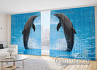 Фото Штори "Два дельфіна 2" - Будь-який розмір, читаємо опис!