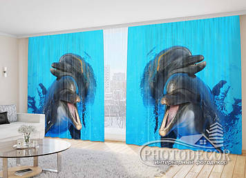 Фото Штори "Два дельфіна" - Будь-який розмір, читаємо опис!