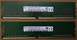 16 GB 2*8 GB Hynix 1Rx8 DDR4-2666V PC4-21333U RAM Оперативна пам'ять
