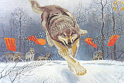 Вовк на полюванні. Схема вишивки бісером