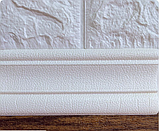 Плінтус багет гнучкий самоклеючий на підлогу та стелю 240х8 см, Білий, фото 2