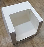 Тортова коробка з панорамним вікном 300x300х250, фото 3