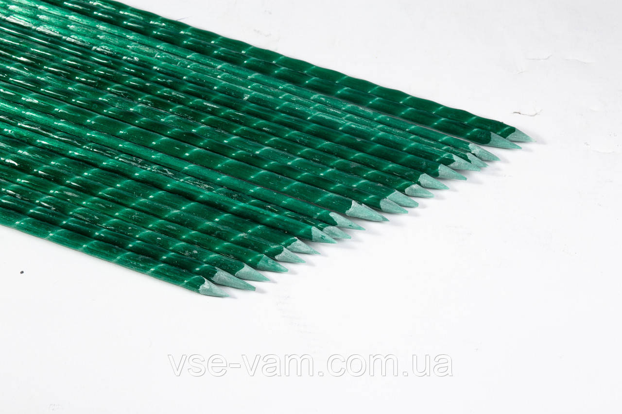 Опори для підв'язки помідор, огірків, гороху (Polyarm) Ø 8 мм (1 метр) зелені, фото 1