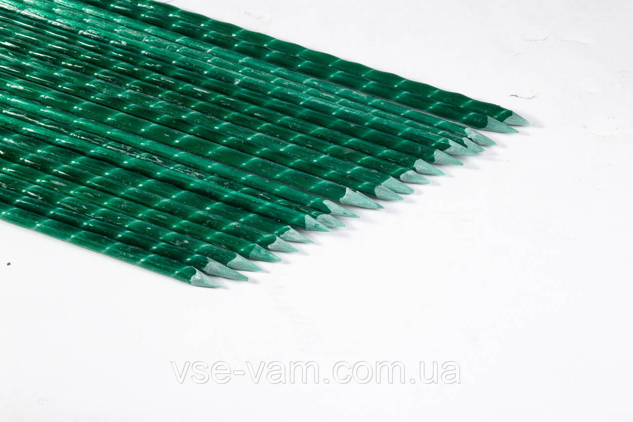 Опори для підв'язки помідор, огірків, гороху (Polyarm) Ø 8 мм (1,5 метра) зелені, фото 1