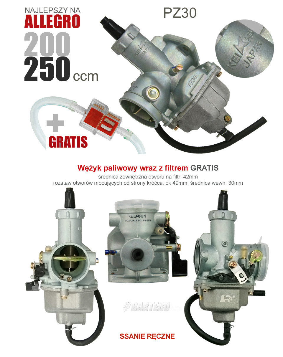 Карбюратор KEIHIN QUAD ATV 200 250 BASHAN PZ30 JAPAN